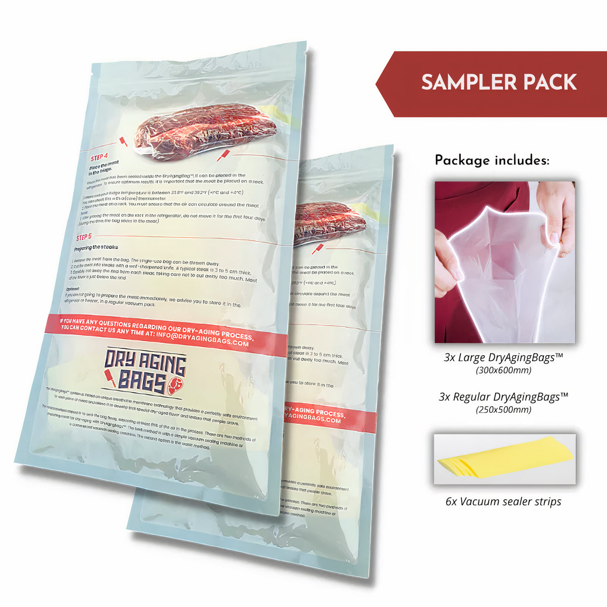 DryAgingBags™ Sampler Easy to Use, Restaurant Quality DryAgingBags